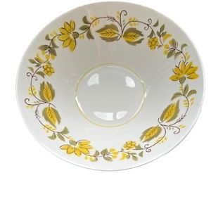 Vintage Mikasa Cera Stone Serving Bowl 9" Dia Sunflower Oven Proof